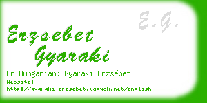 erzsebet gyaraki business card