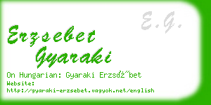 erzsebet gyaraki business card